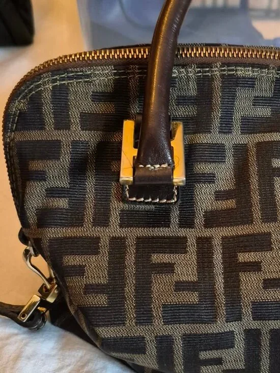 Fendi ZuccaFend Monogram 2-Way Bag – Vintage Y2K | Crossbody + Top Handle | Rare - Picture 7 of 9
